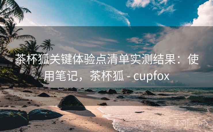 茶杯狐关键体验点清单实测结果：使用笔记，茶杯狐 - cupfox