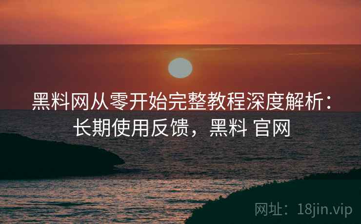 黑料网从零开始完整教程深度解析：长期使用反馈，黑料 官网