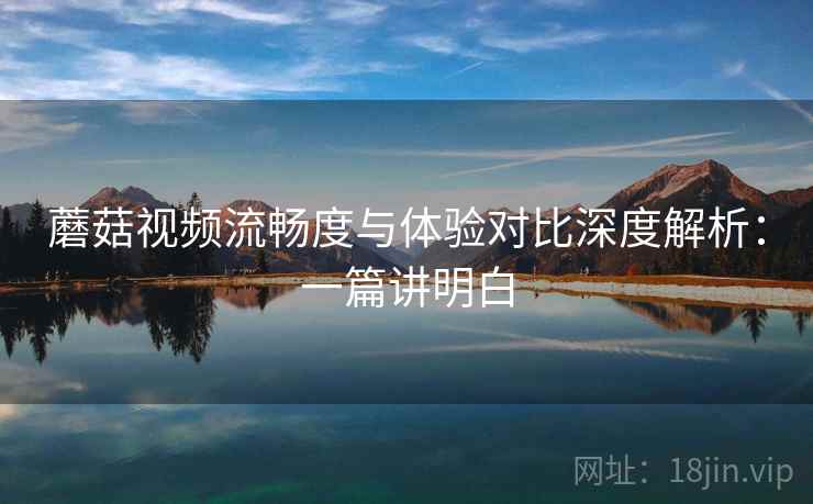 蘑菇视频流畅度与体验对比深度解析：一篇讲明白